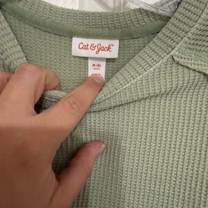 Cat & Jack Sage Waffle Knit Top